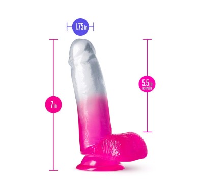 Fikuśne grube sex dildo z przyssawka i jądrami